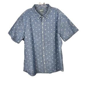 Bonobos Riviera Slim Fit Hand Signs Chambray Denim Shirt 2X